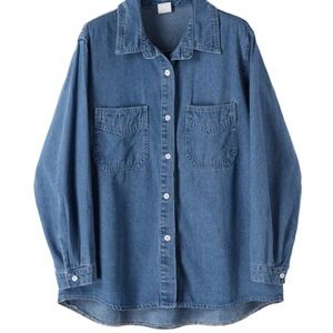 New denim Chambray button down  top